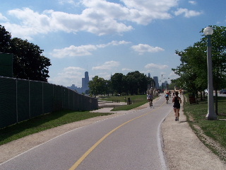 starting to get a good view of the Chicago skyline